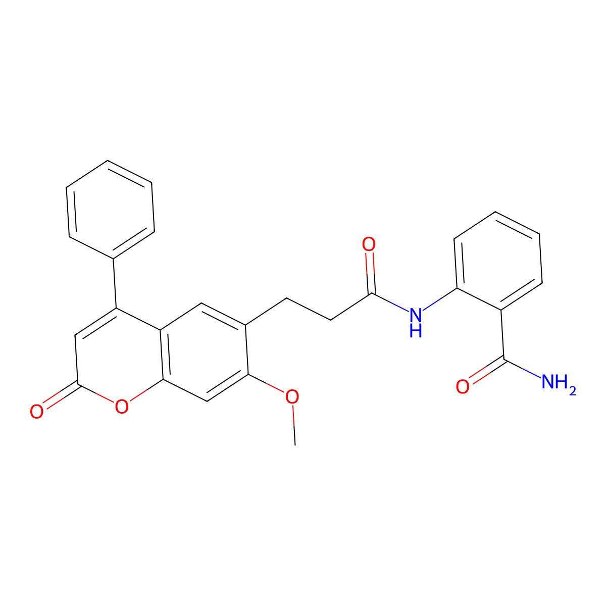 2-{[3-(7-methoxy-2-oxo-4-phenyl-2H-chromen-6-yl)propanoyl]amino}benzamide molecular structure, CAS 1010923-67-7