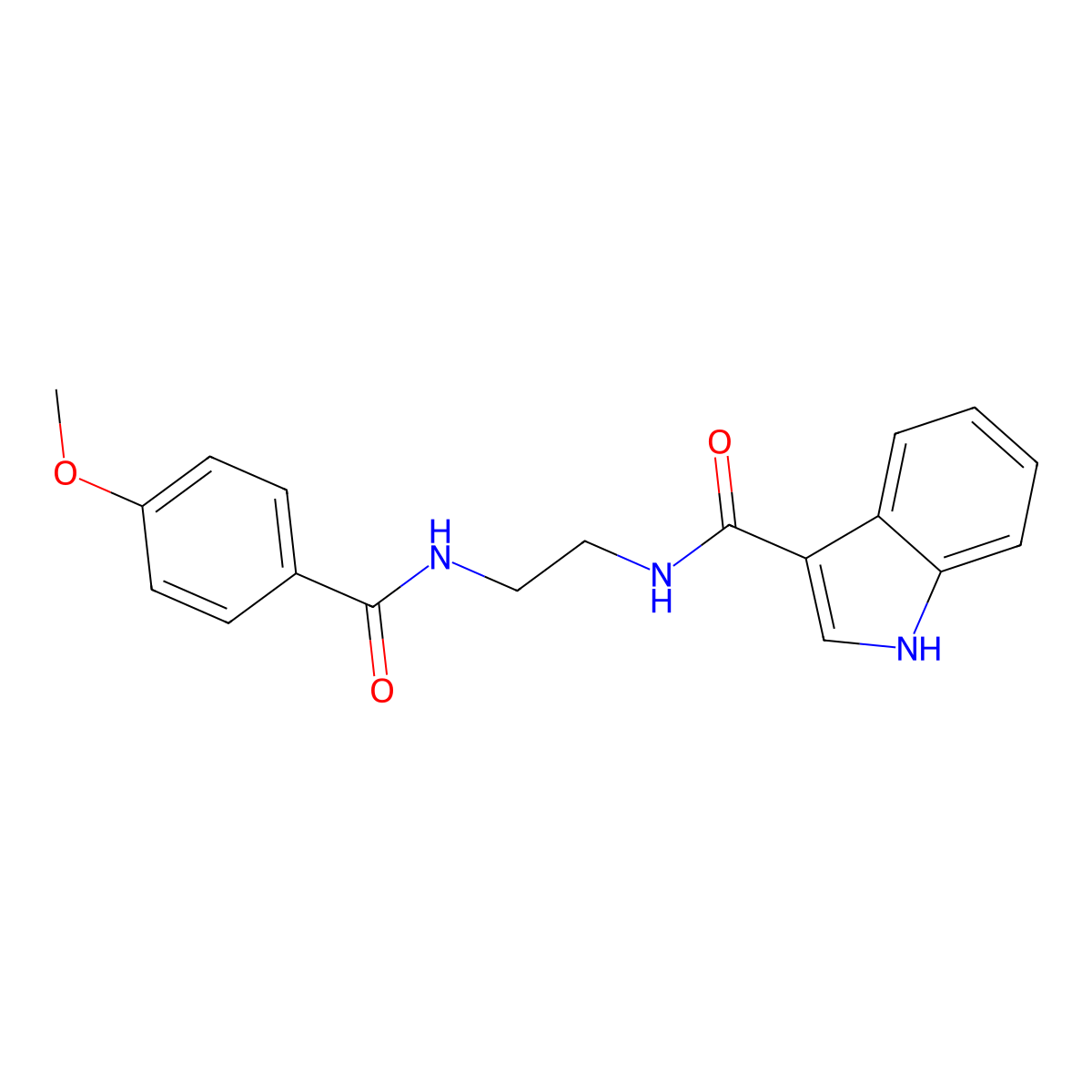 N-(2-{[(4-methoxyphenyl)carbonyl]amino}ethyl)-1H-indole-3-carboxamide molecular structure, CAS 1010923-99-5