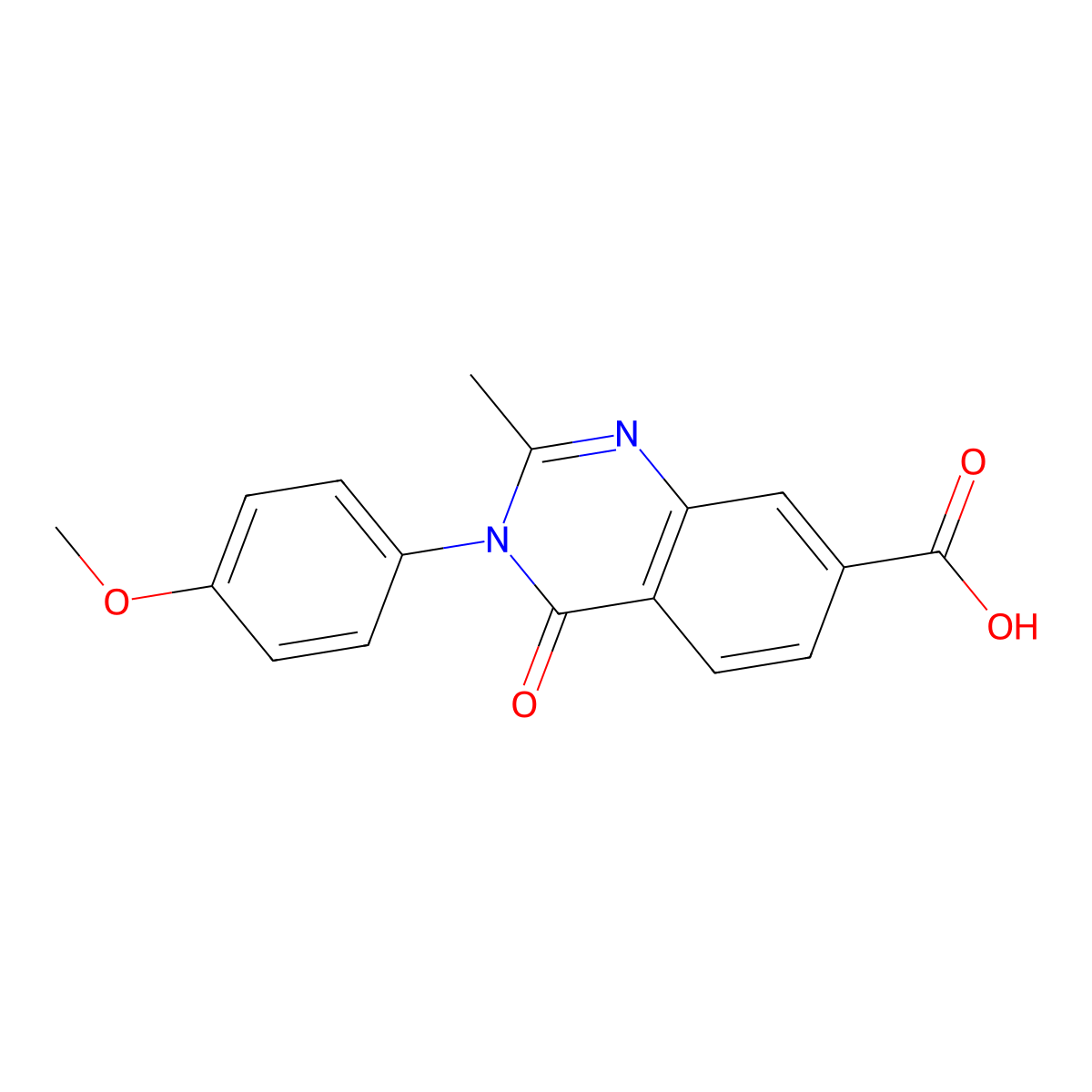 3-(4-Methoxyphenyl)-2-methyl-4-oxo-3,4-dihydroquinazoline-7-carboxylic acid molecular structure, CAS 1010924-17-0