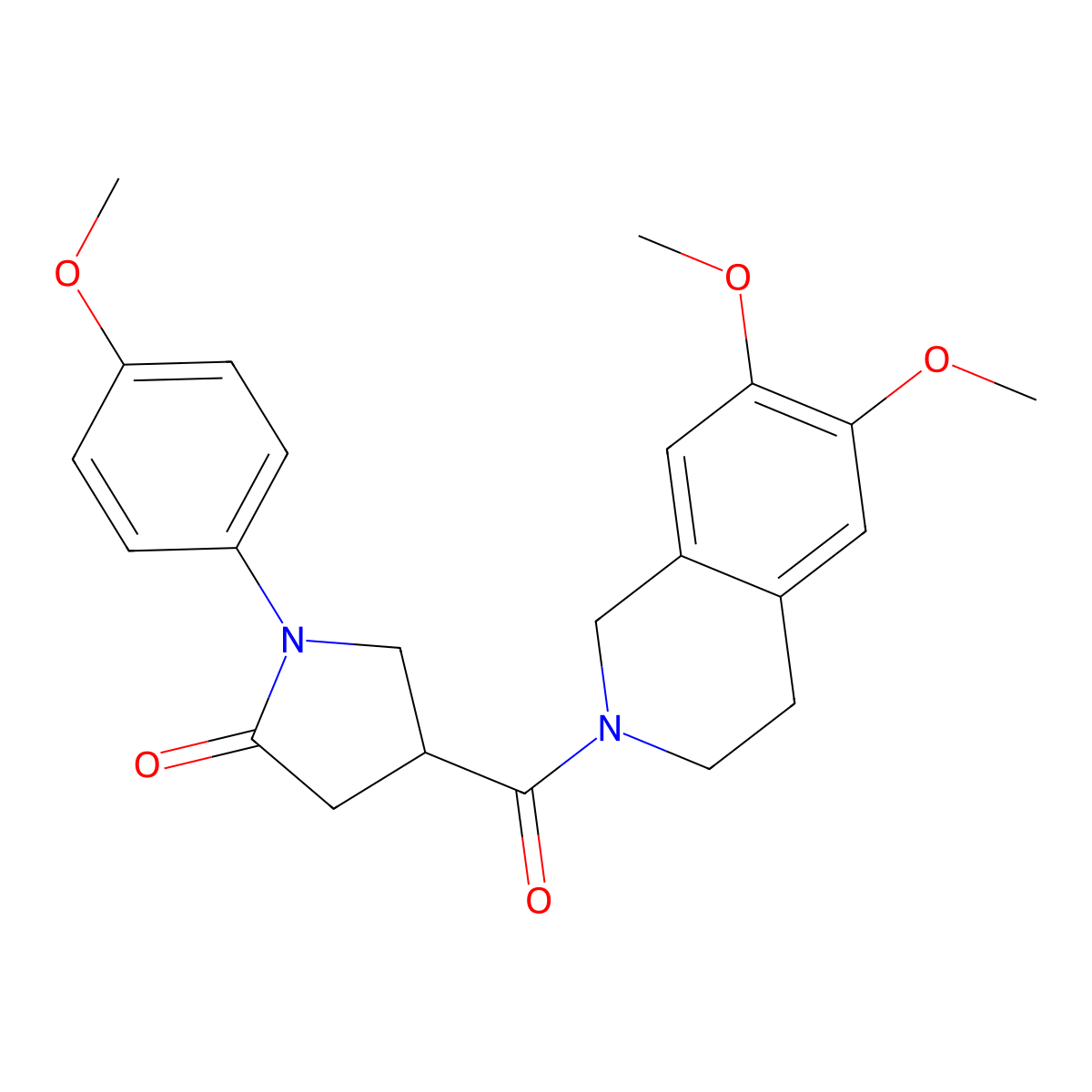 4-[(6,7-dimethoxy-3,4-dihydroisoquinolin-2(1H)-yl)carbonyl]-1-(4-methoxyphenyl)pyrrolidin-2-one molecular structure, CAS 1010924-35-2