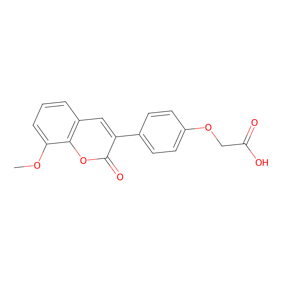 [4-(8-methoxy-2-oxo-2H-chromen-3-yl)phenoxy]acetic acid molecular structure, CAS 1010924-54-5