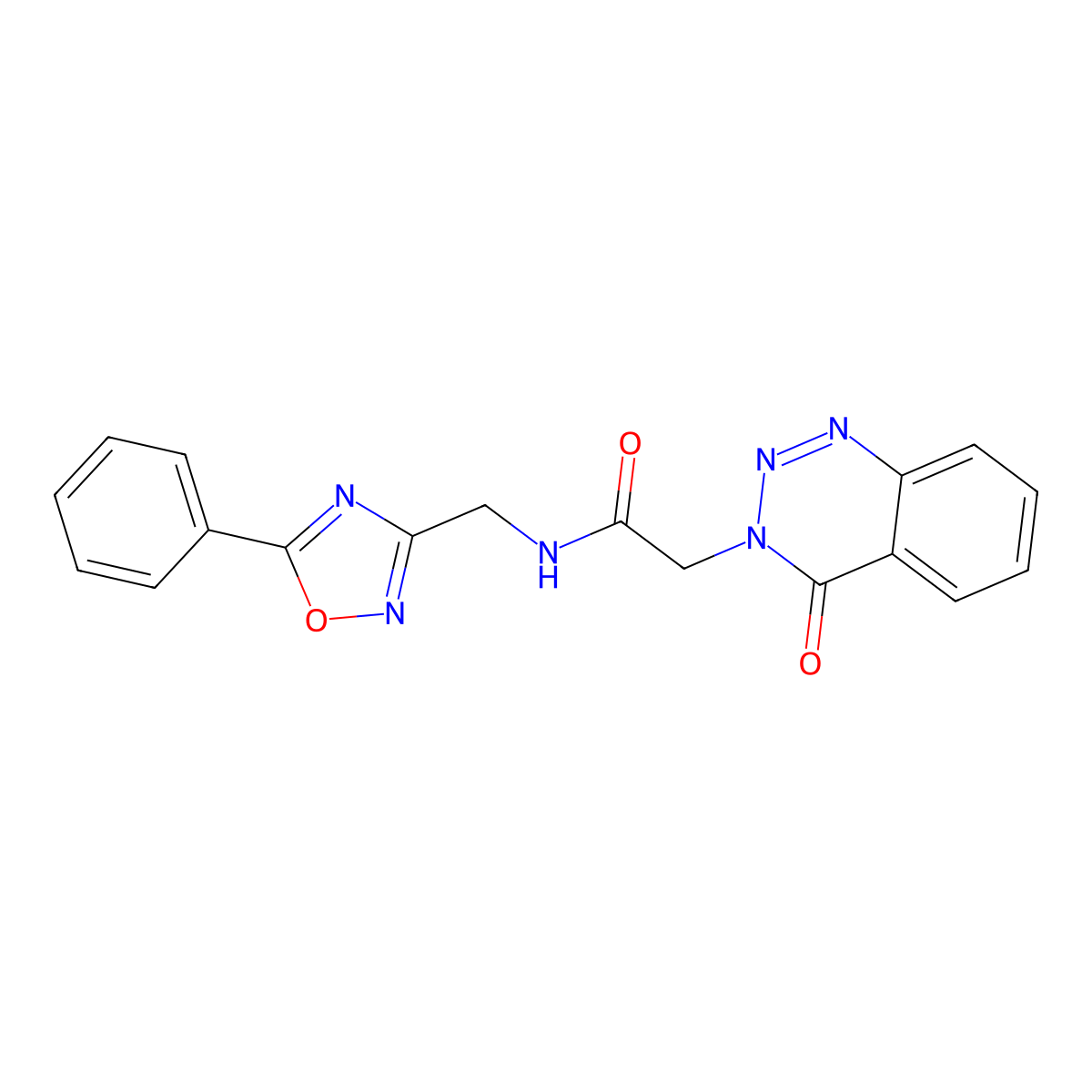 2-[4-oxo-1,2,3-benzotriazin-3(4H)-yl]-N~1~-[(5-phenyl-1,2,4-oxadiazol-3-yl)methyl]acetamide molecular structure, CAS 1010924-83-0
