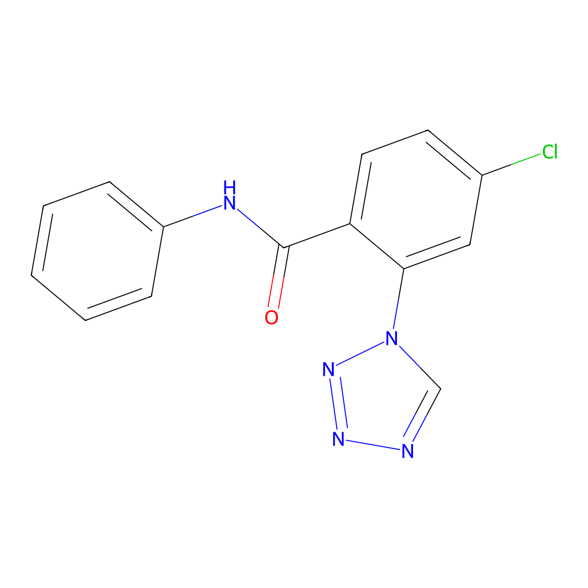 4-chloro-N-phenyl-2-(1H-tetrazol-1-yl)benzamide molecular structure, CAS 1010925-09-3