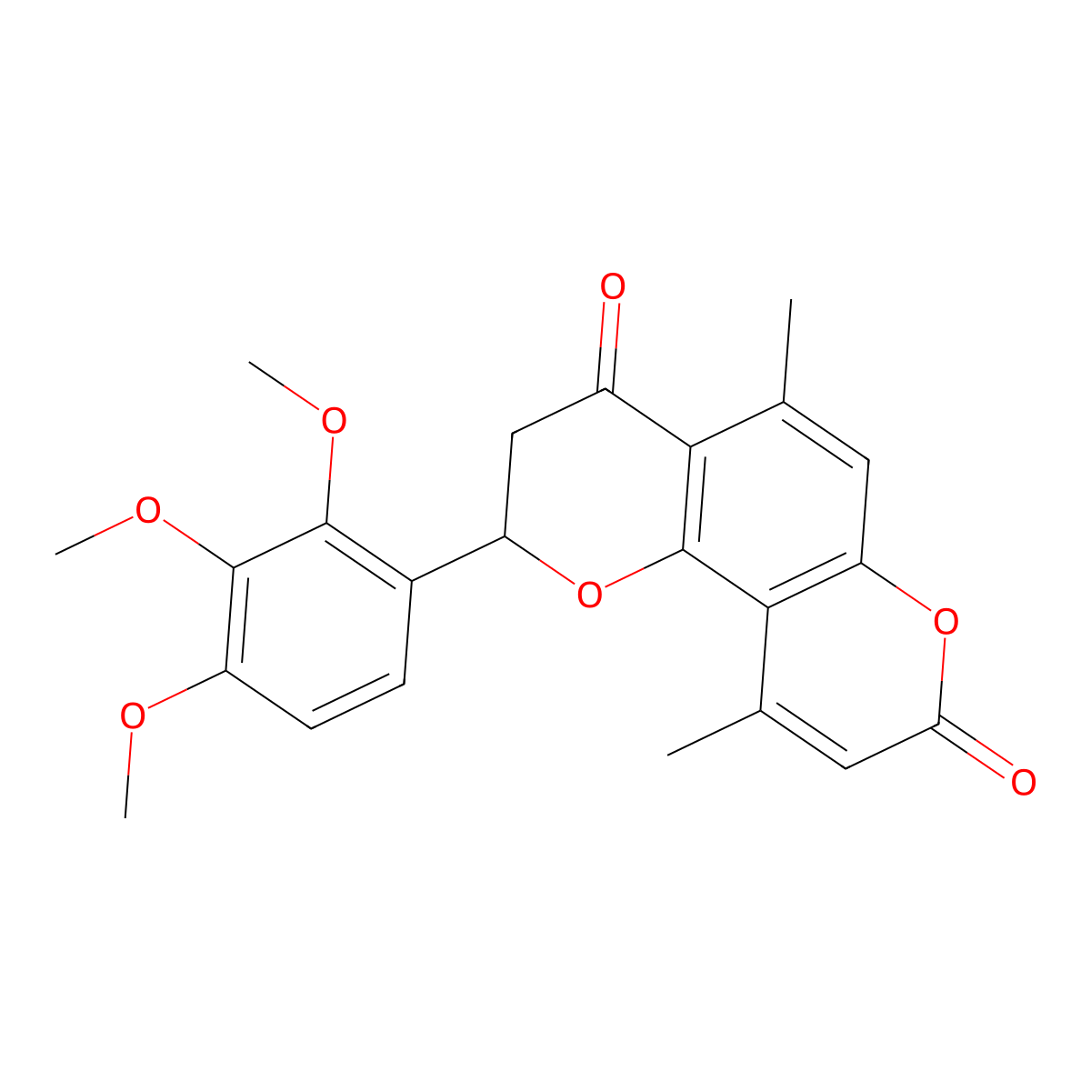 5,10-dimethyl-2-(2,3,4-trimethoxyphenyl)-2,3-dihydro-4H,8H-pyrano[2,3-f]chromene-4,8-dione molecular structure, CAS 1010925-11-7