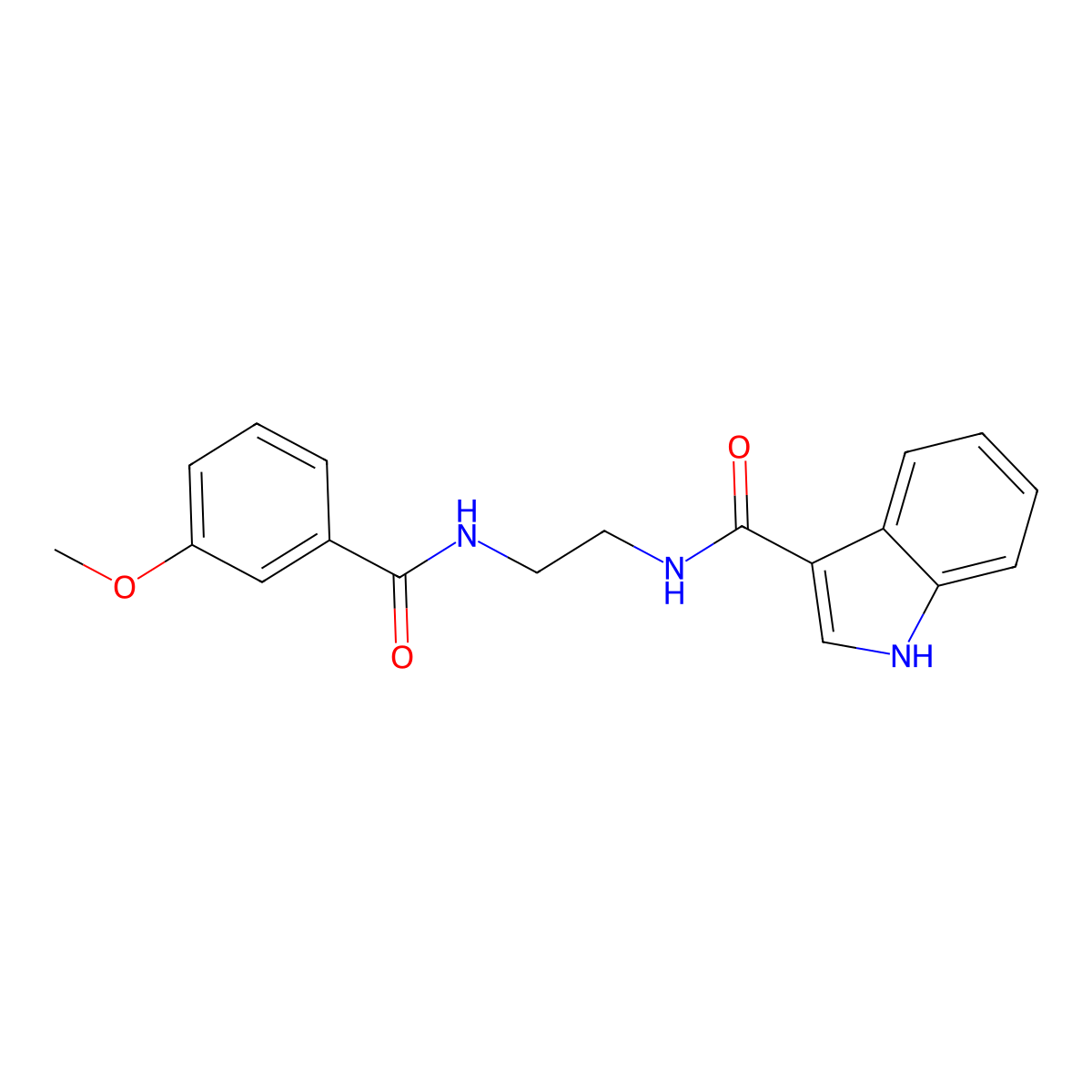 N-(2-{[(3-methoxyphenyl)carbonyl]amino}ethyl)-1H-indole-3-carboxamide molecular structure, CAS 1010925-14-0