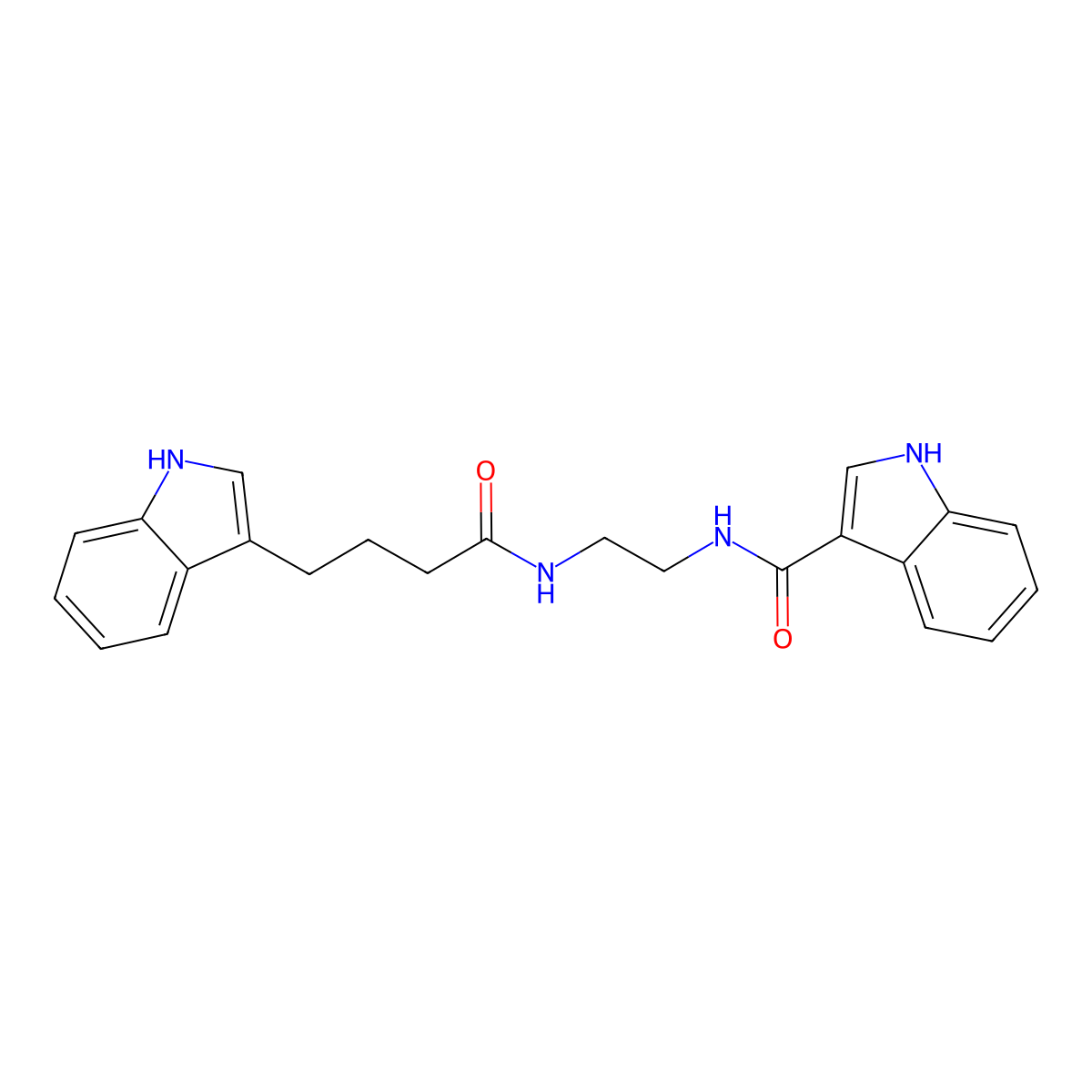 N-(2-{[4-(1H-indol-3-yl)butanoyl]amino}ethyl)-1H-indole-3-carboxamide molecular structure, CAS 1010925-19-5