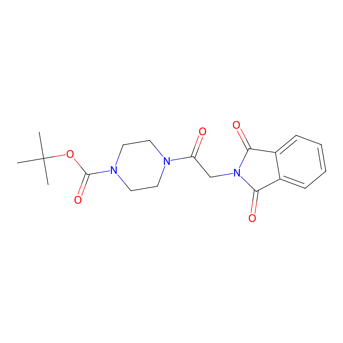 tert-butyl 4-[(1,3-dioxo-1,3-dihydro-2H-isoindol-2-yl)acetyl]piperazine-1-carboxylate molecular structure, CAS 1010925-33-3