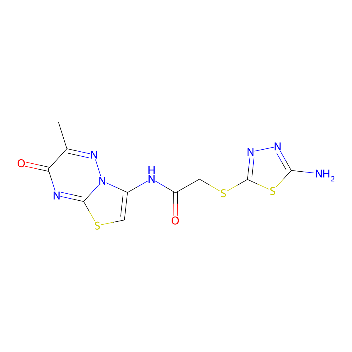 C10H9N7O2S3 molecular structure, CAS 1010925-60-6