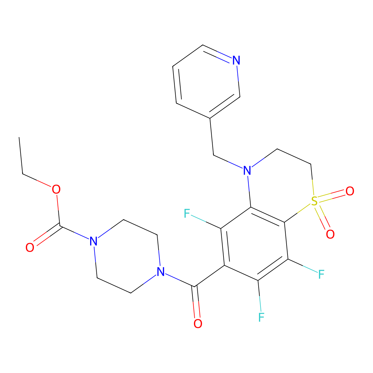 C22H23F3N4O5S molecular structure, CAS 1010925-63-9