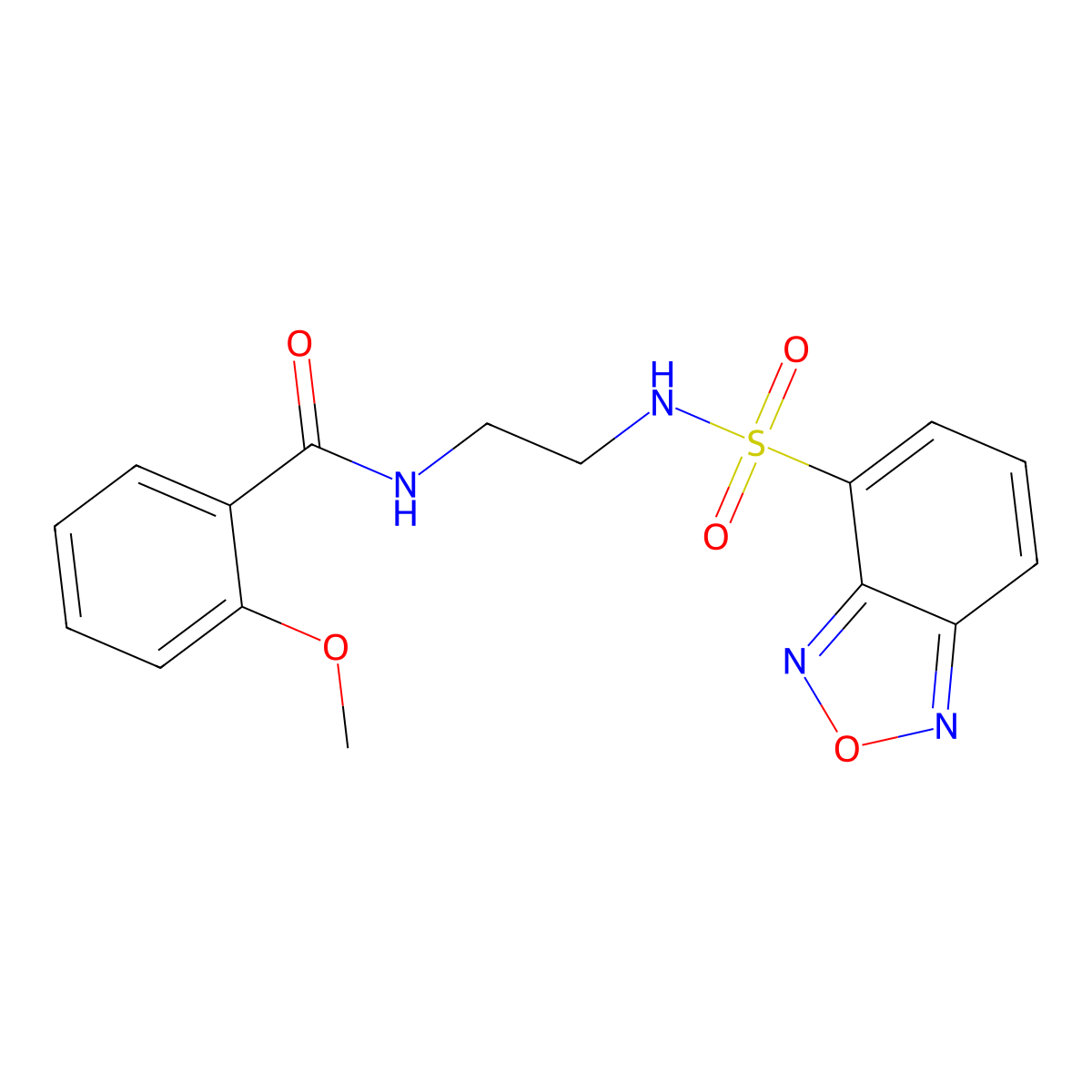 N-{2-[(2,1,3-benzoxadiazol-4-ylsulfonyl)amino]ethyl}-2-methoxybenzamide molecular structure, CAS 1010925-72-0