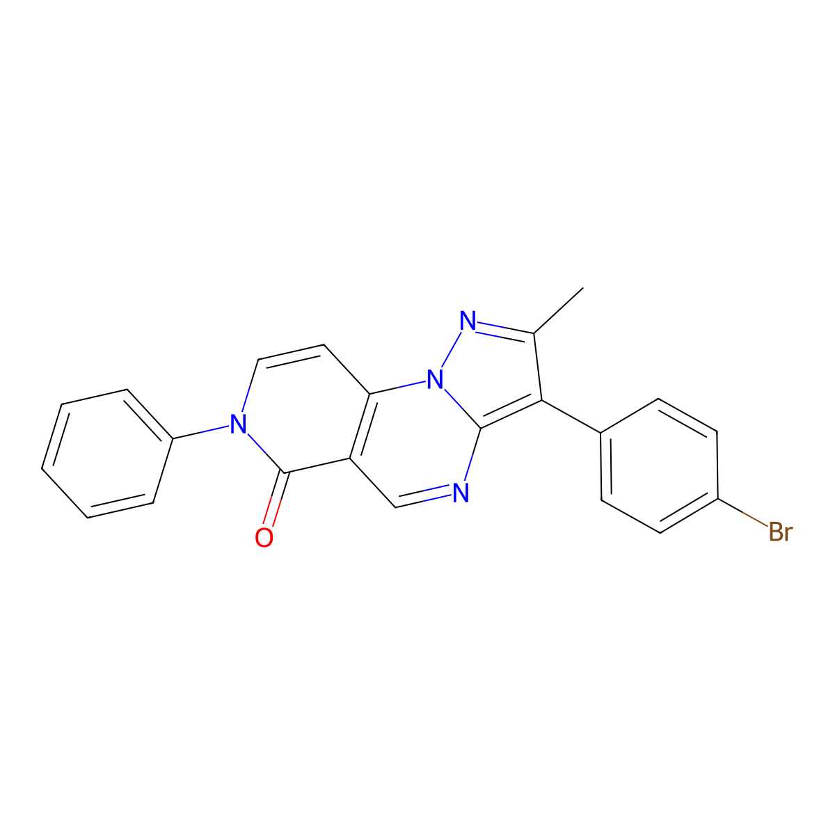 3-(4-bromophenyl)-2-methyl-7-phenylpyrazolo[1,5-a]pyrido[3,4-e]pyrimidin-6(7H)-one molecular structure, CAS 1010925-76-4