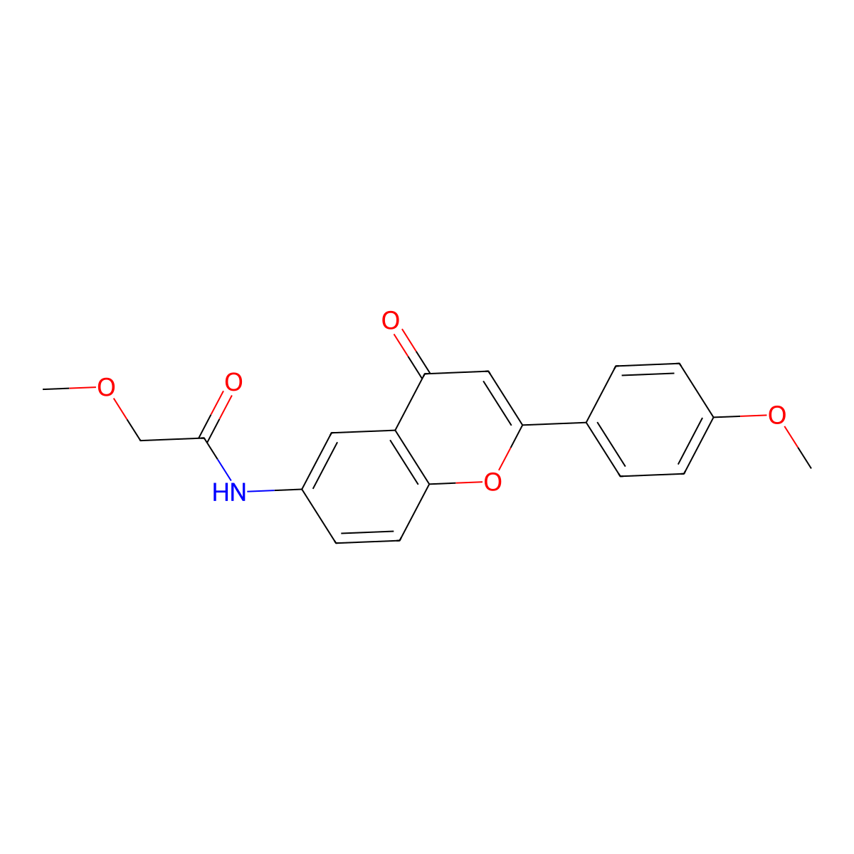 2-methoxy-N-[2-(4-methoxyphenyl)-4-oxo-4H-chromen-6-yl]acetamide molecular structure, CAS 1010925-88-8