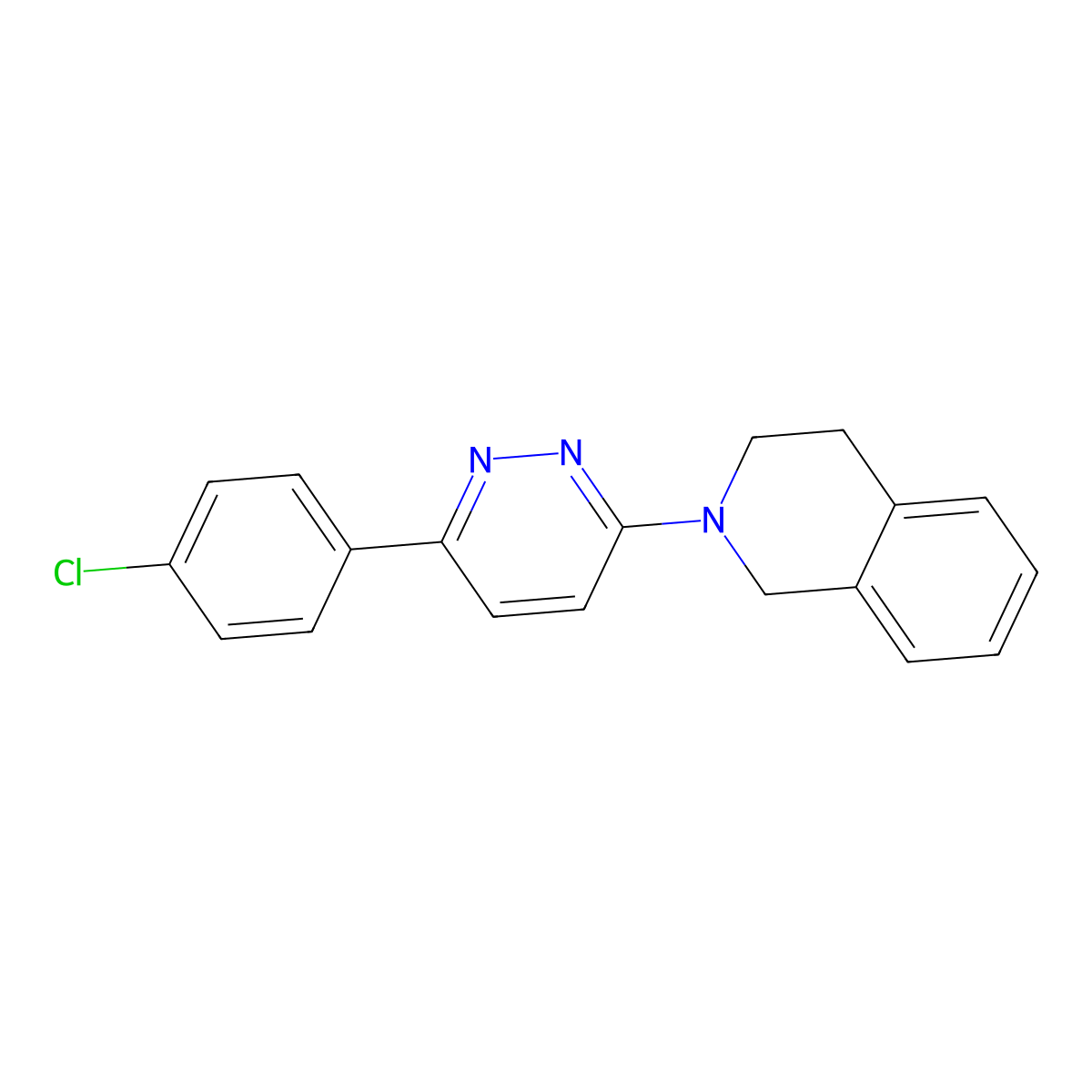 2-[6-(4-Chlorophenyl)pyridazin-3-yl]-1,2,3,4-tetrahydroisoquinoline molecular structure, CAS 1010926-28-9