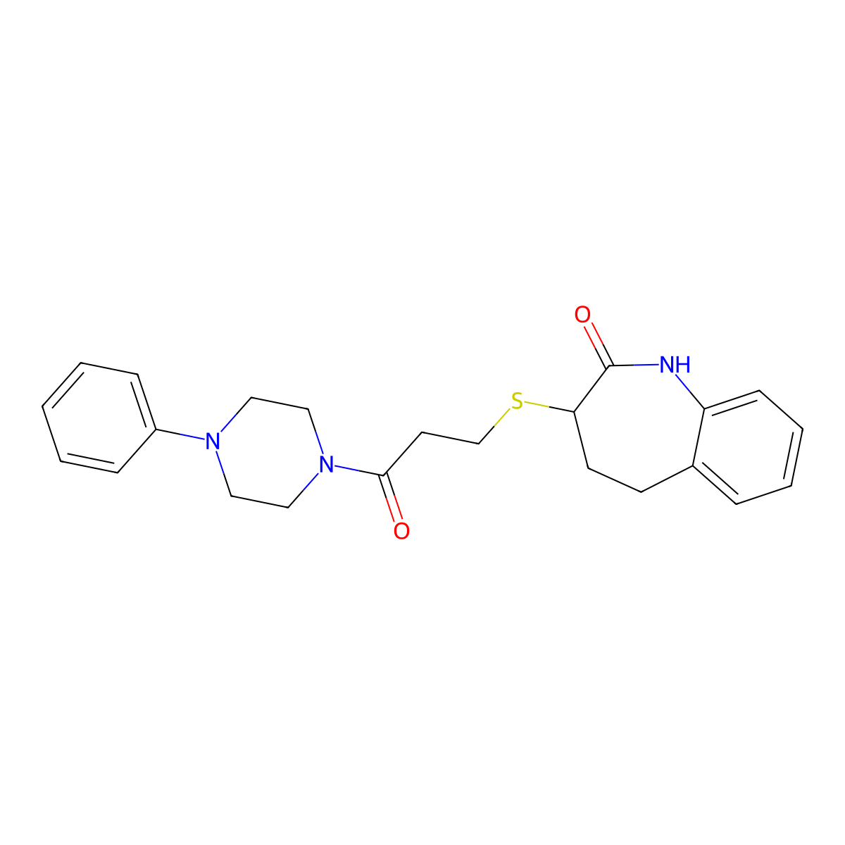 3-[(2-hydroxy-4,5-dihydro-3H-1-benzazepin-3-yl)sulfanyl]-1-(4-phenylpiperazin-1-yl)propan-1-one molecular structure, CAS 1010926-44-9