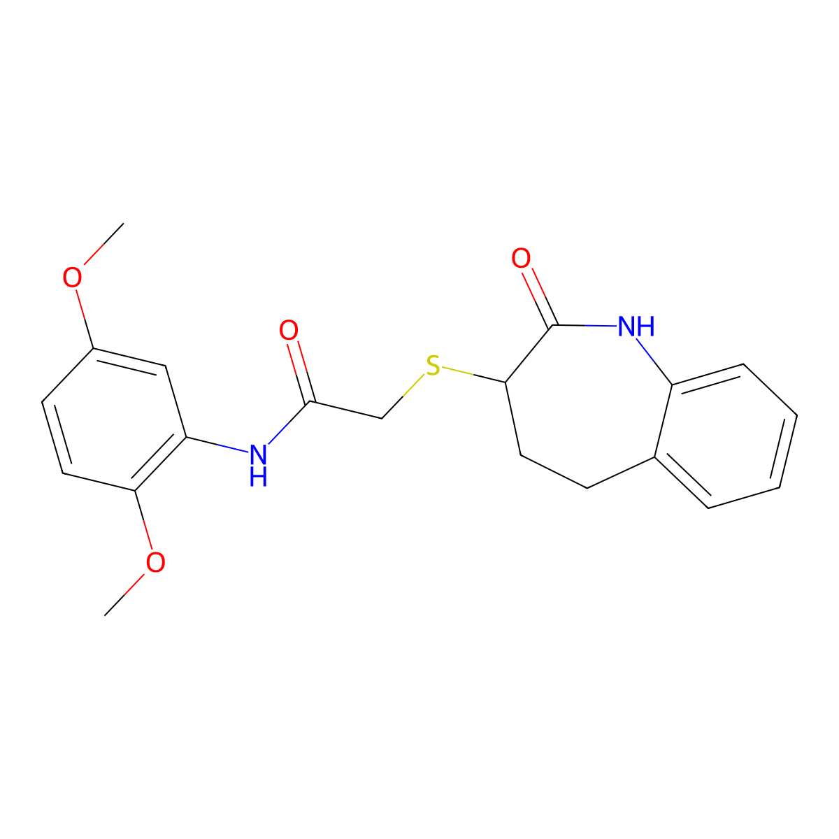N-(2,5-dimethoxyphenyl)-2-[(2-hydroxy-4,5-dihydro-3H-1-benzazepin-3-yl)sulfanyl]acetamide molecular structure, CAS 1010926-50-7