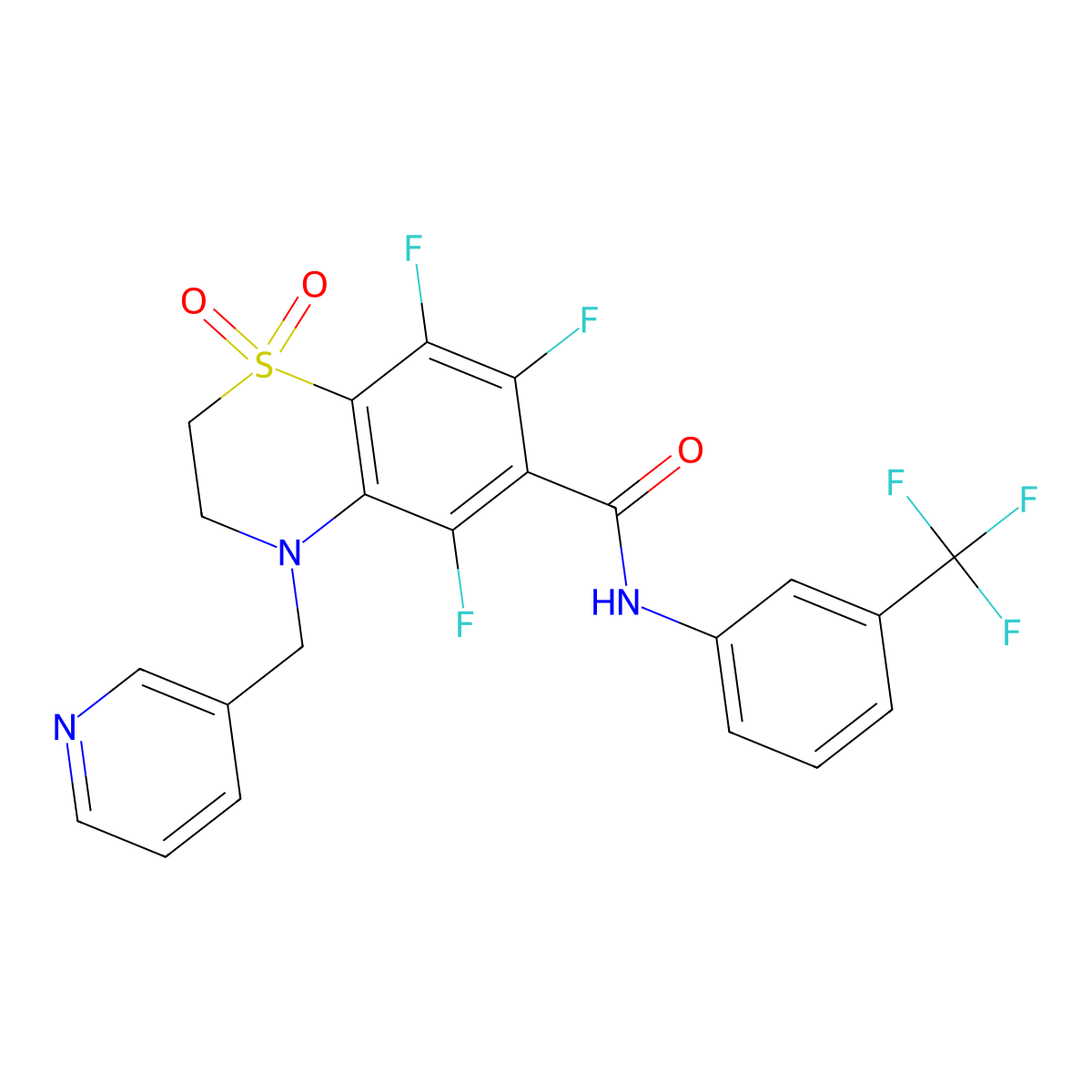 C22H15F6N3O3S molecular structure, CAS 1010926-54-1