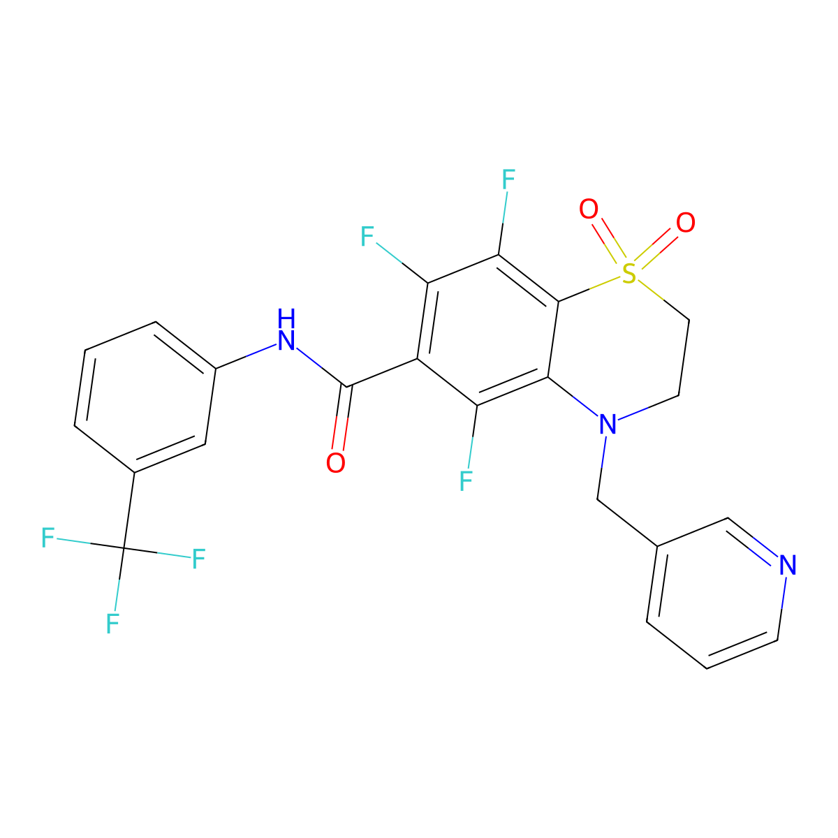 C22H15F6N3O3S molecular structure, CAS 1010926-54-1