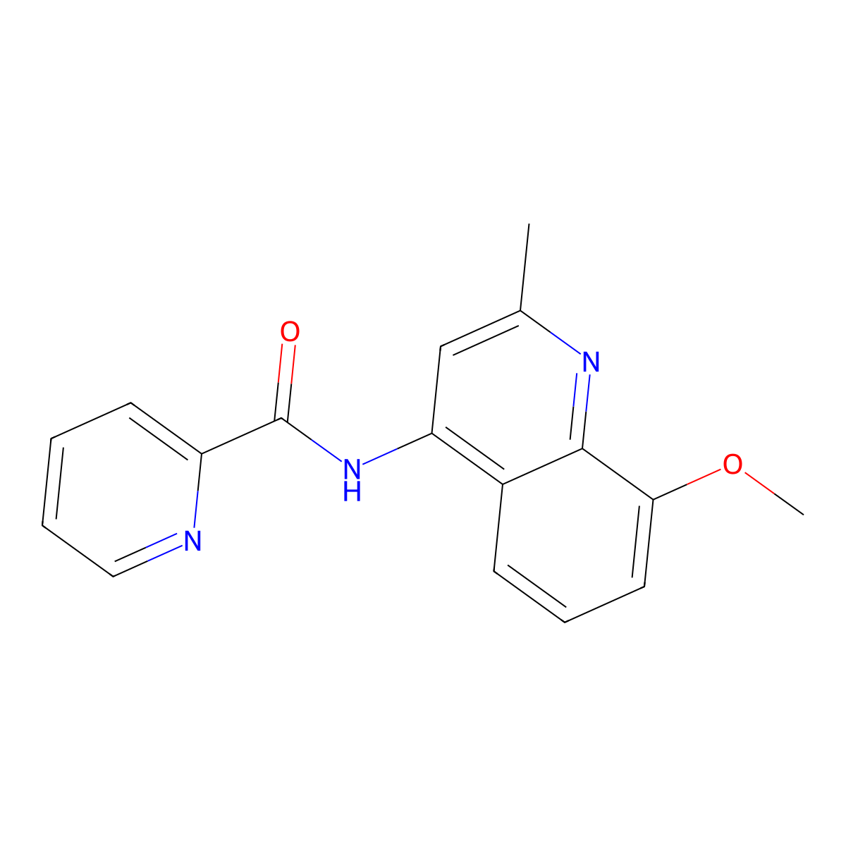 N-(8-methoxy-2-methylquinolin-4-yl)pyridine-2-carboxamide molecular structure, CAS 1010926-60-9