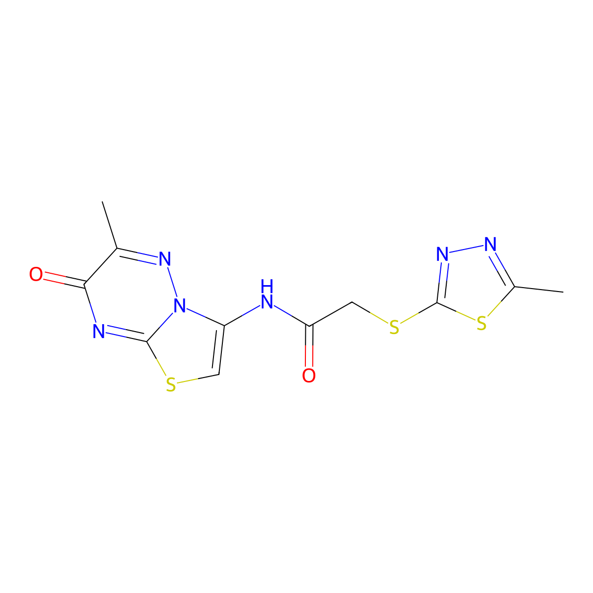 C11H10N6O2S3 molecular structure, CAS 1010926-68-7