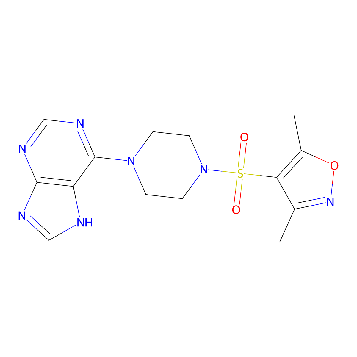 C14H17N7O3S molecular structure, CAS 1010926-74-5
