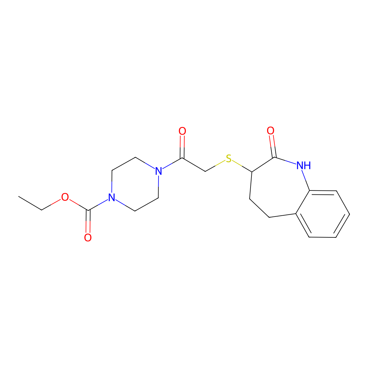 ethyl 4-{[(2-hydroxy-4,5-dihydro-3H-1-benzazepin-3-yl)sulfanyl]acetyl}piperazine-1-carboxylate molecular structure, CAS 1010926-83-6