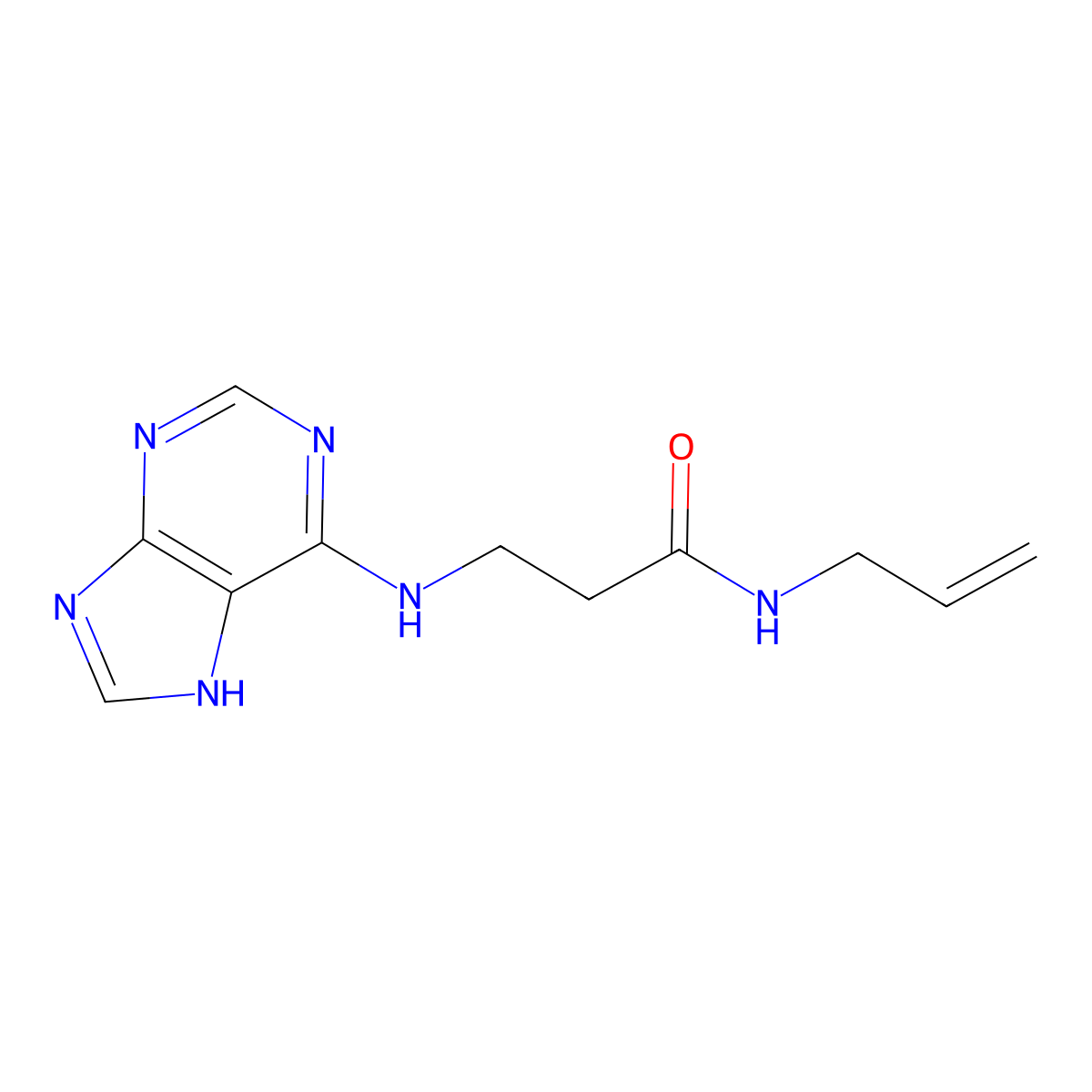 N-prop-2-en-1-yl-N~3~-7H-purin-6-yl-beta-alaninamide molecular structure, CAS 1010927-50-0