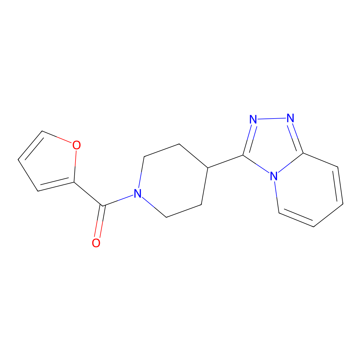 Furan-2-yl[4-([1,2,4]triazolo[4,3-a]pyridin-3-yl)piperidin-1-yl]methanone molecular structure, CAS 1010927-88-4