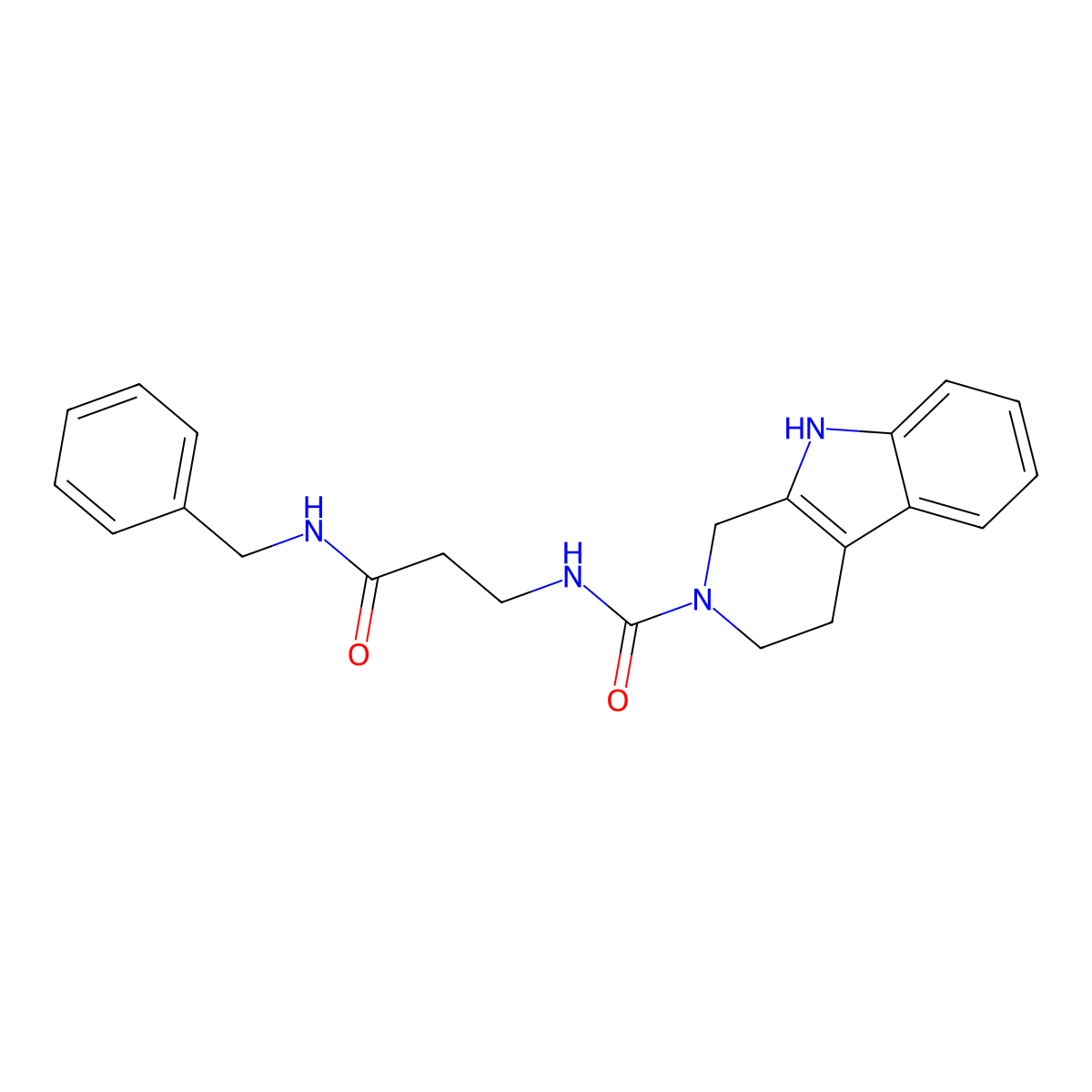 N-[3-(benzylamino)-3-oxopropyl]-1,3,4,9-tetrahydro-2H-beta-carboline-2-carboxamide molecular structure, CAS 1010928-14-9
