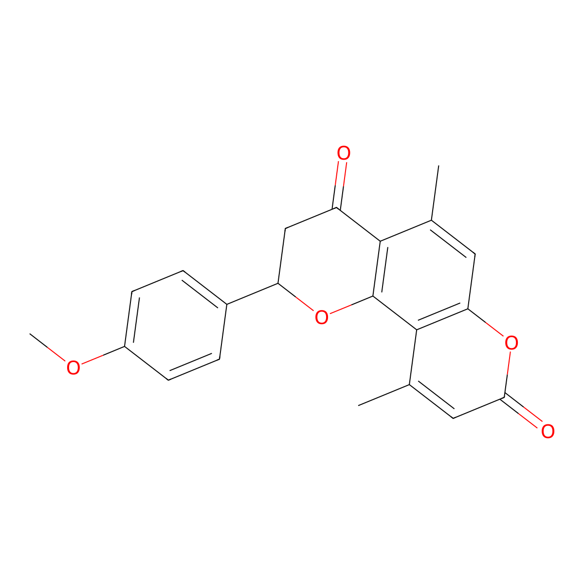 2-(4-methoxyphenyl)-5,10-dimethyl-2,3-dihydro-4H,8H-pyrano[2,3-f]chromene-4,8-dione molecular structure, CAS 1010928-41-2