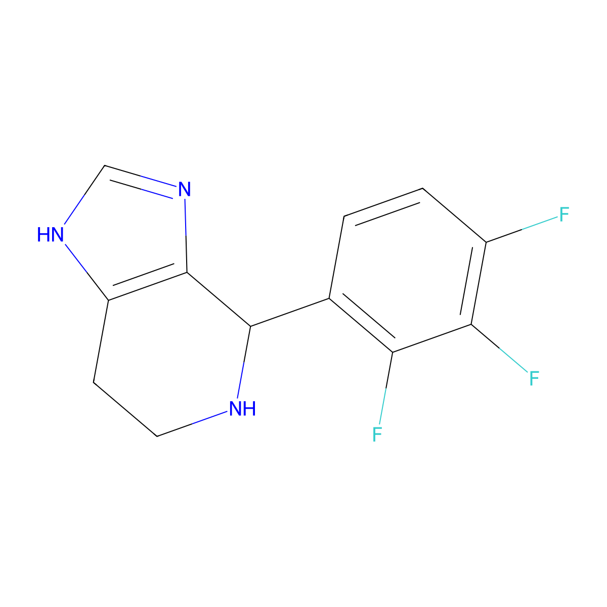 4-(2,3,4-trifluorophenyl)-4,5,6,7-tetrahydro-3H-imidazo[4,5-c]pyridine molecular structure, CAS 1010928-50-3
