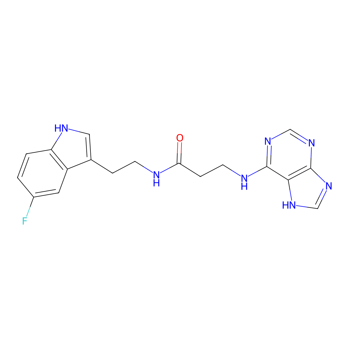 C18H18FN7O molecular structure, CAS 1010929-11-9