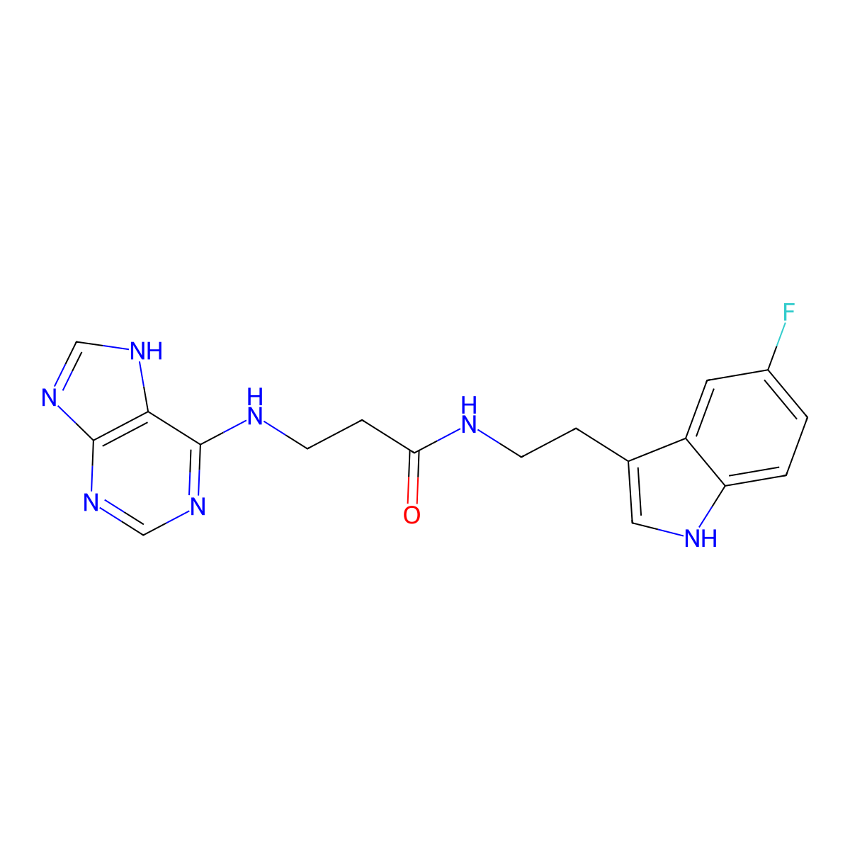 C18H18FN7O molecular structure, CAS 1010929-11-9
