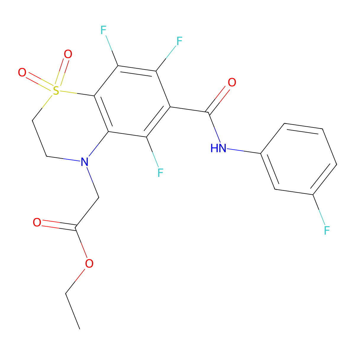 C19H16F4N2O5S molecular structure, CAS 1010929-17-5