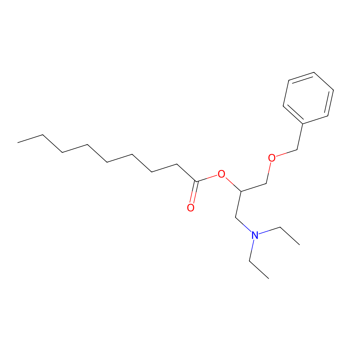 1-(Benzyloxy)-3-(diethylamino)propan-2-yl nonanoate molecular structure, CAS 1010929-42-6