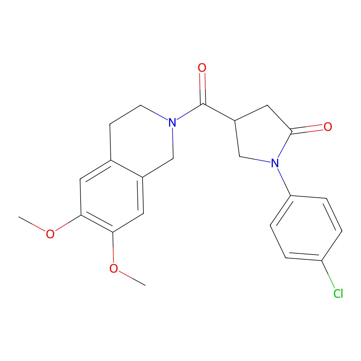1-(4-chlorophenyl)-4-[(6,7-dimethoxy-3,4-dihydroisoquinolin-2(1H)-yl)carbonyl]pyrrolidin-2-one molecular structure, CAS 1010929-52-8