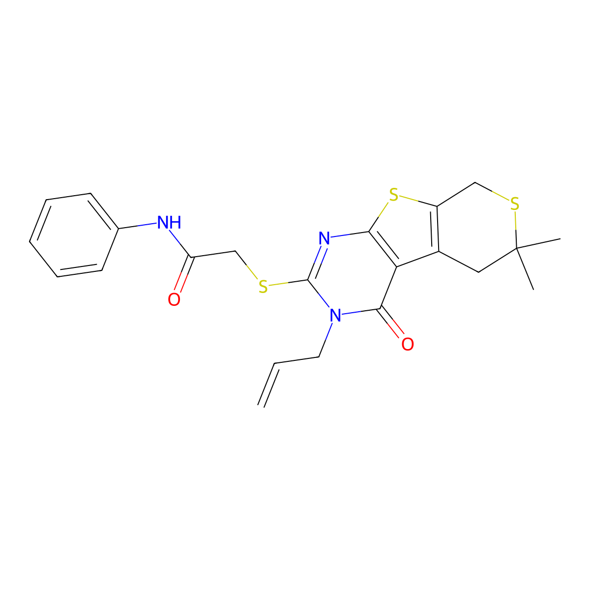 C22H23N3O2S3 molecular structure, CAS 1010929-54-0
