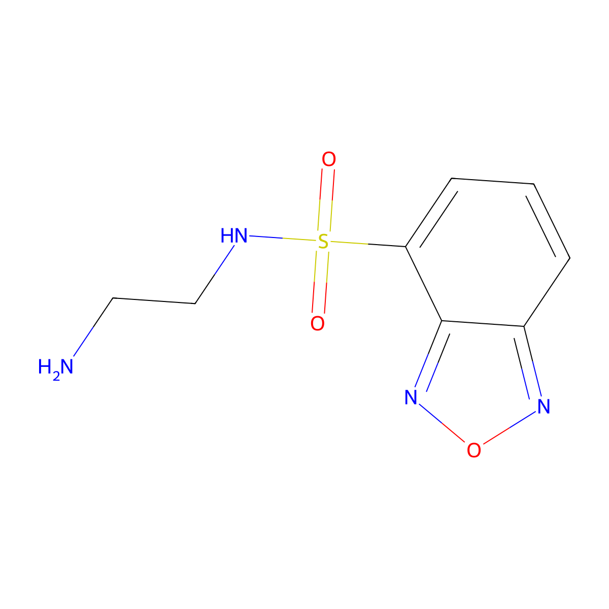 N-(2-aminoethyl)-2,1,3-benzoxadiazole-4-sulfonamide molecular structure, CAS 1010929-95-9
