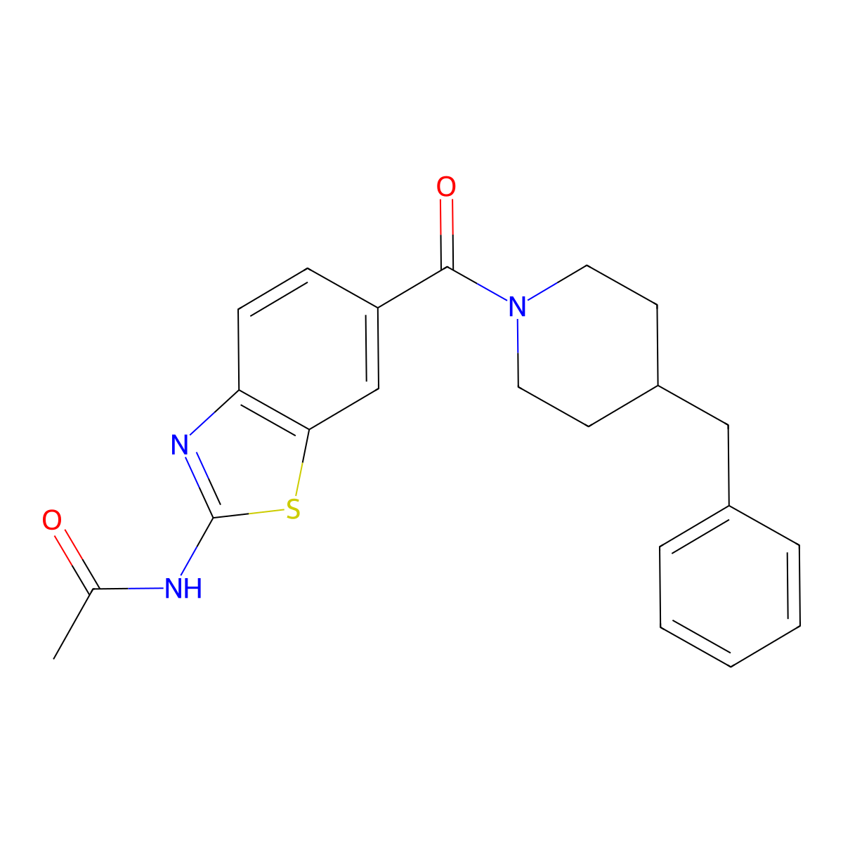 N~1~-{6-[(4-benzylpiperidino)carbonyl]-1,3-benzothiazol-2-yl}acetamide molecular structure, CAS 1010929-97-1