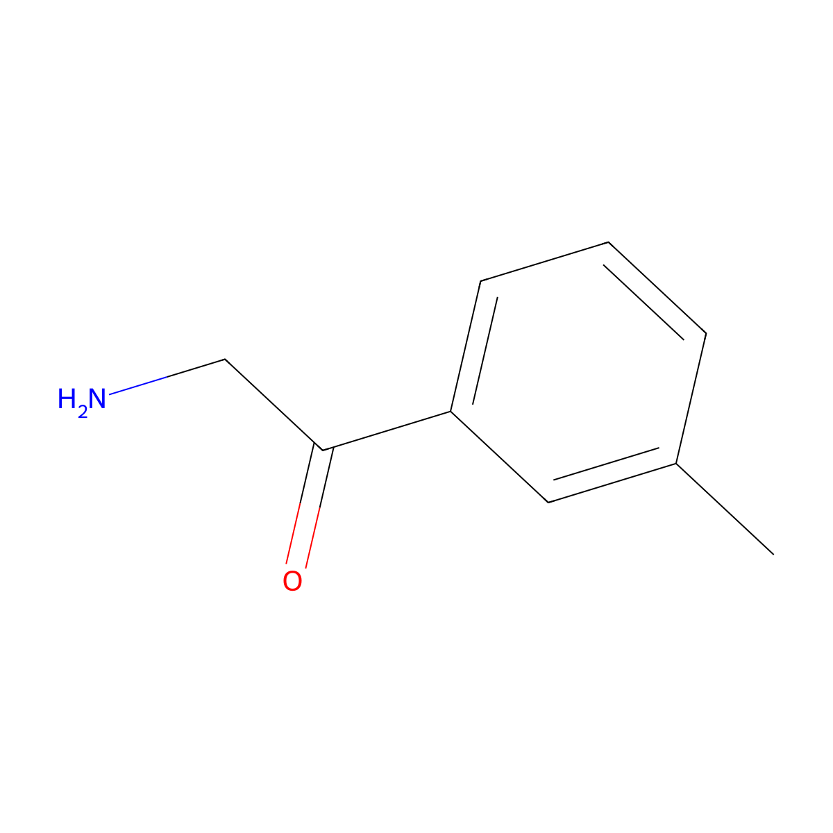 2-Amino-1-(3-methylphenyl)ethan-1-one molecular structure, CAS 101093-03-2