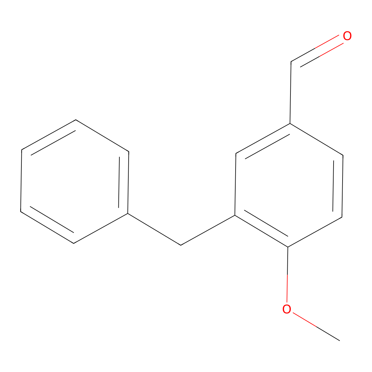 3-Benzyl-4-methoxybenzaldehyde molecular structure, CAS 101093-46-3