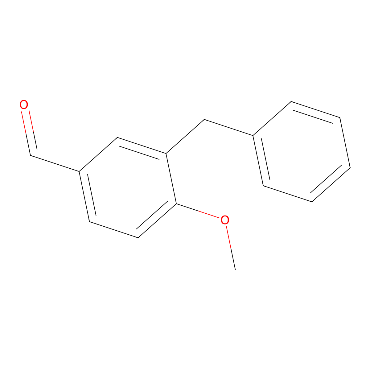 3-Benzyl-4-methoxybenzaldehyde molecular structure, CAS 101093-46-3