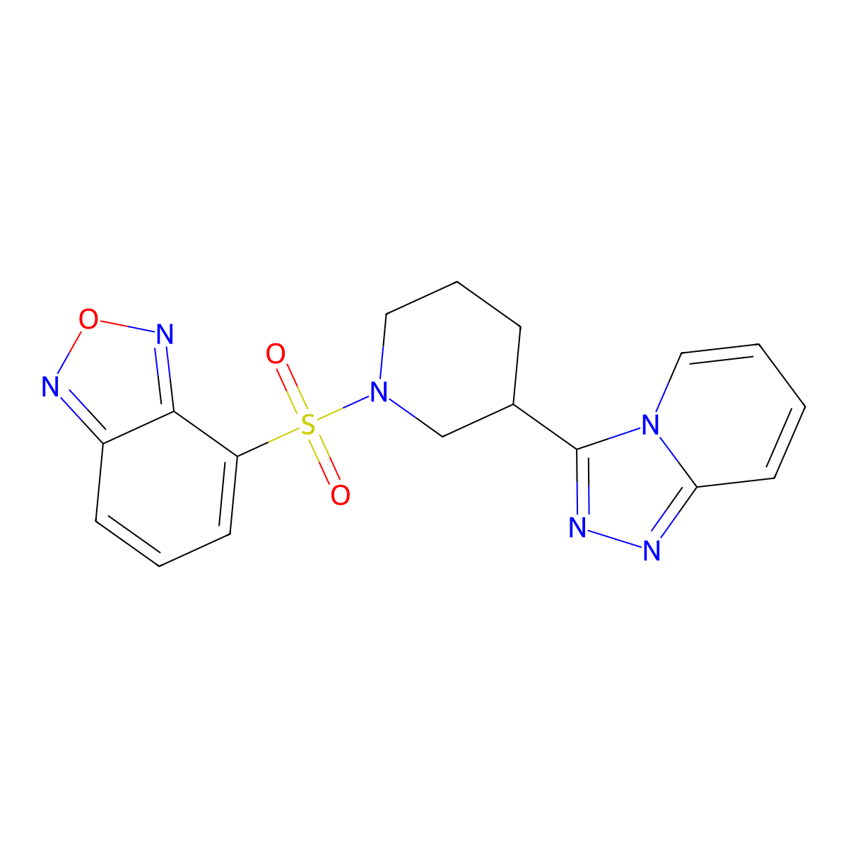 4-{[3-([1,2,4]Triazolo[4,3-a]pyridin-3-yl)piperidin-1-yl]sulfonyl}-2,1,3-benzoxadiazole molecular structure, CAS 1010930-78-5