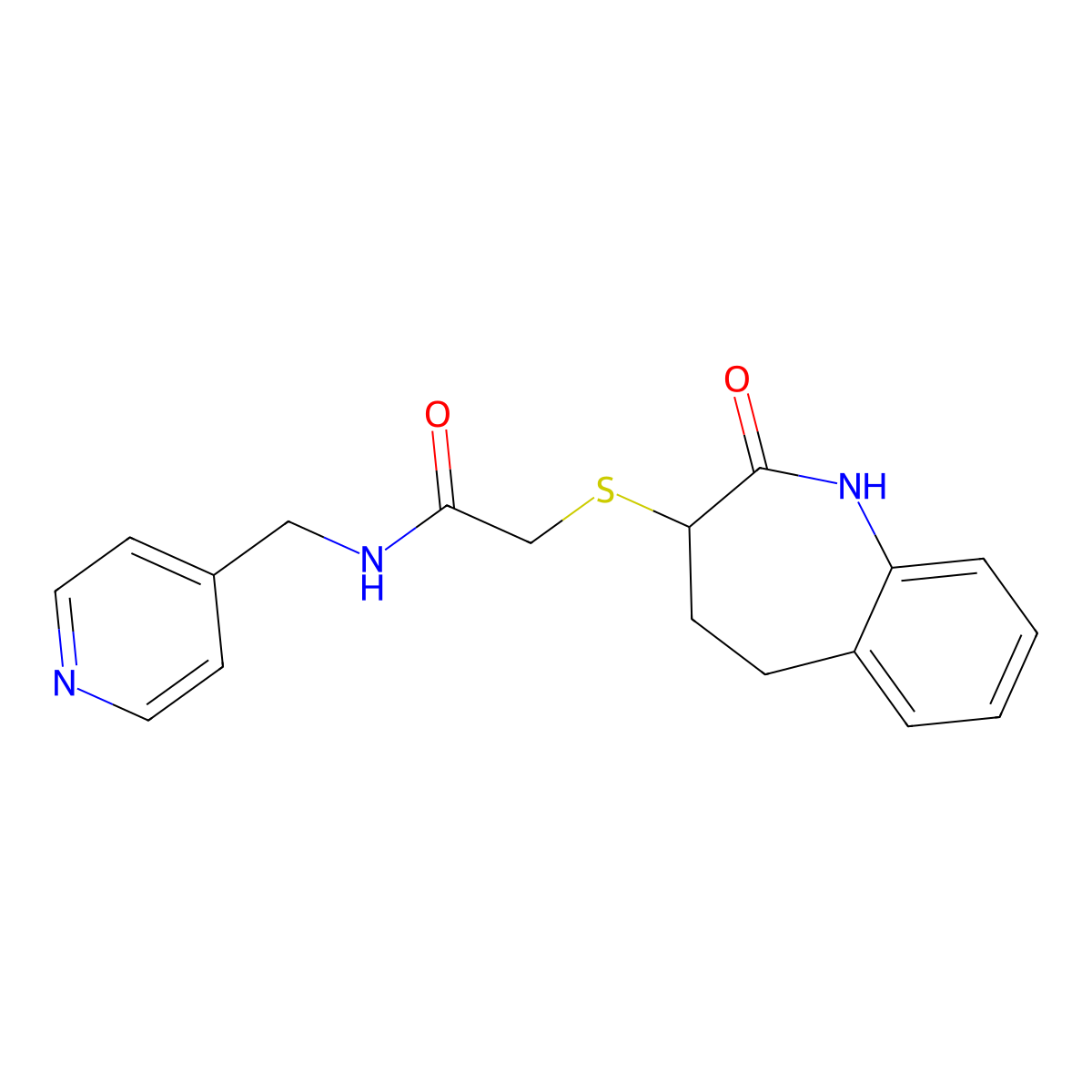 2-[(2-hydroxy-4,5-dihydro-3H-1-benzazepin-3-yl)sulfanyl]-N-(pyridin-4-ylmethyl)acetamide molecular structure, CAS 1010932-72-5