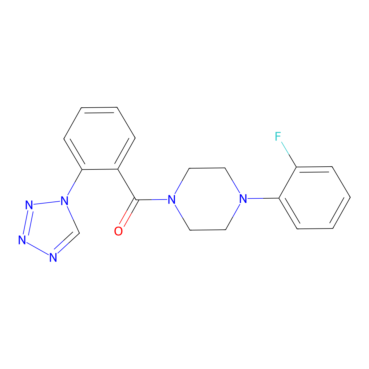 [4-(2-fluorophenyl)piperazin-1-yl][2-(1H-tetrazol-1-yl)phenyl]methanone molecular structure, CAS 1010932-85-0