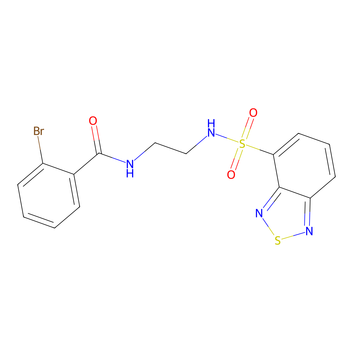 N-{2-[(2,1,3-benzothiadiazol-4-ylsulfonyl)amino]ethyl}-2-bromobenzamide molecular structure, CAS 1010933-36-4