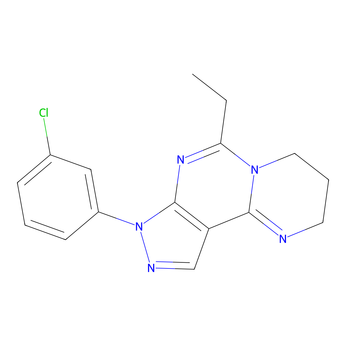 8-(3-Chlorophenyl)-6-ethyl-2,3,4,8-tetrahydropyrazolo[4,3-e]pyrimido[1,2-c]pyrimidine molecular structure, CAS 1010934-06-1