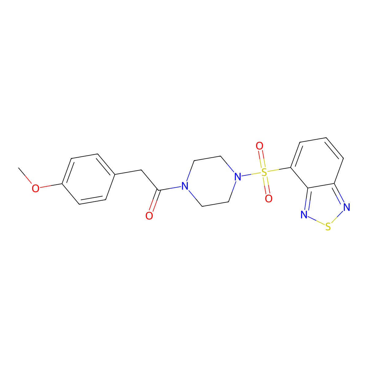 1-[4-(2,1,3-Benzothiadiazol-4-ylsulfonyl)piperazin-1-yl]-2-(4-methoxyphenyl)ethanone molecular structure, CAS 1010935-16-6