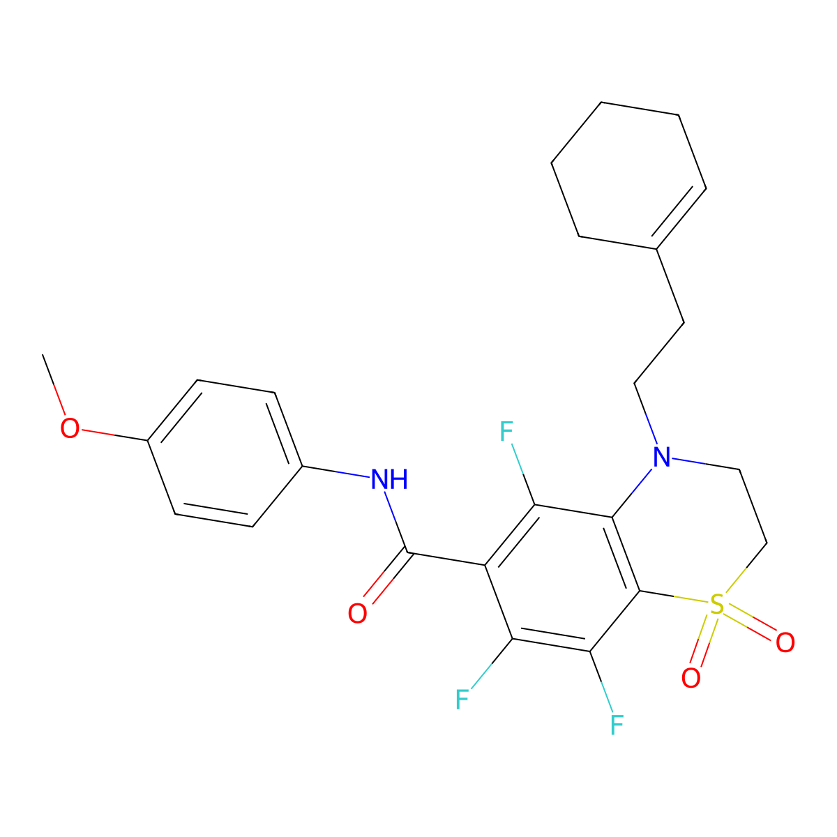 C24H25F3N2O4S molecular structure, CAS 1010935-24-6