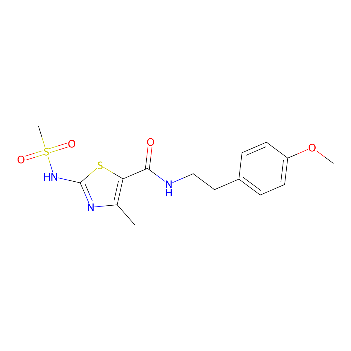 (2E)-N-[2-(4-methoxyphenyl)ethyl]-4-methyl-2-[(methylsulfonyl)imino]-2,3-dihydro-1,3-thiazole-5-carboxamide molecular structure, CAS 1010935-43-9