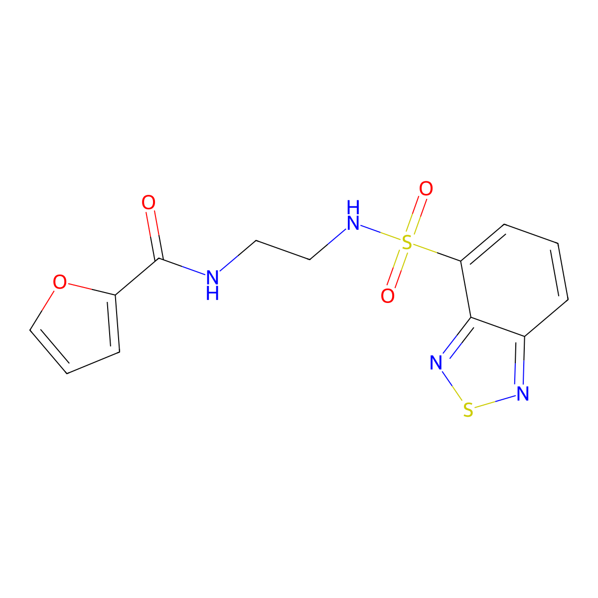 N-[2-(2lambda4,1,3-benzothiadiazole-4-sulfonamido)ethyl]furan-2-carboxamide molecular structure, CAS 1010936-78-3